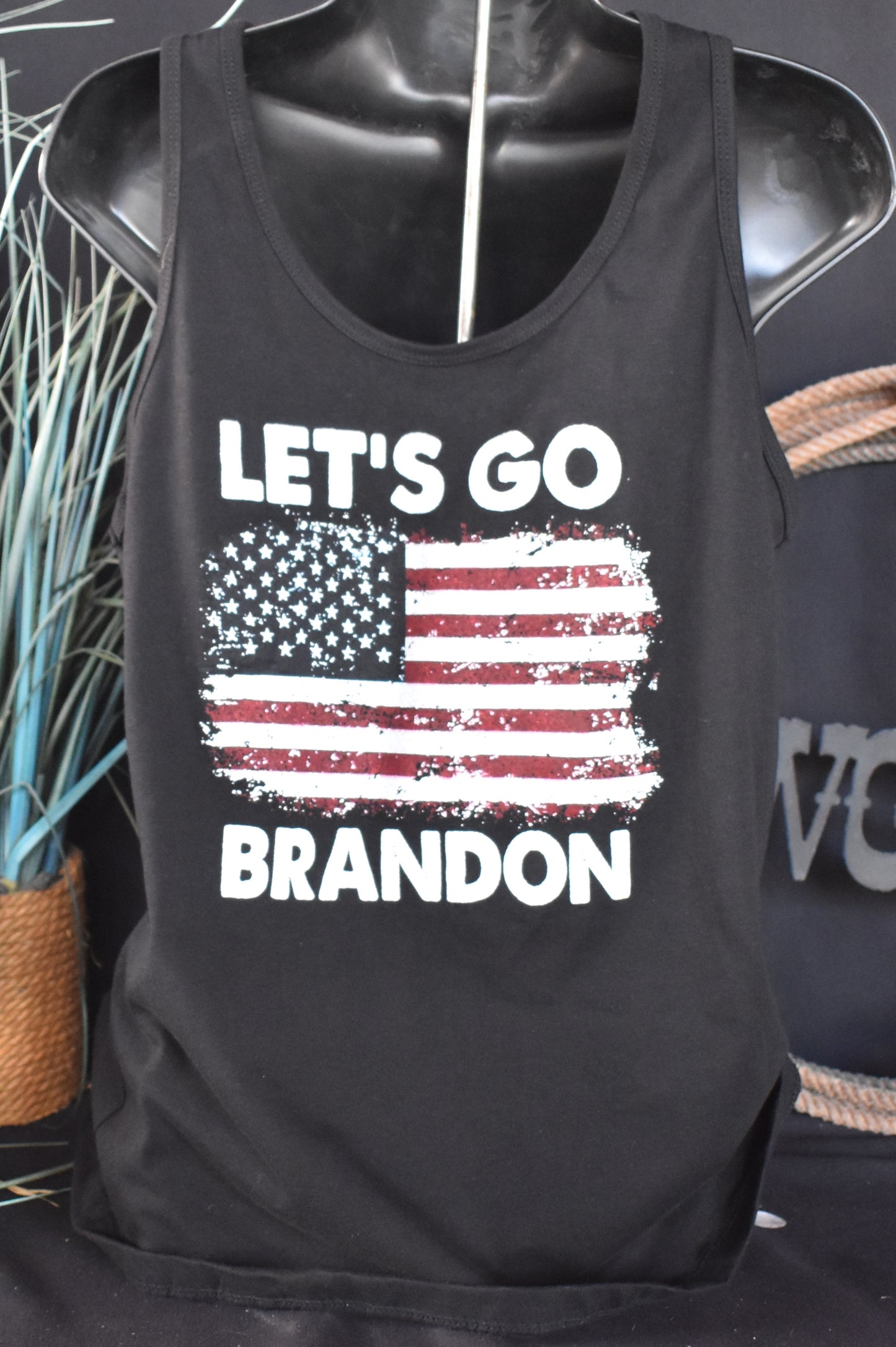 Lets Go Brandon w/Flag Men Tank, T-Shirts and Hoodie